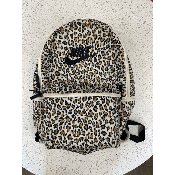 Leopard Nike Backpack Canvas Heritage Animal Print Cheetah Athletic Streetwear - Picture 3 of 12